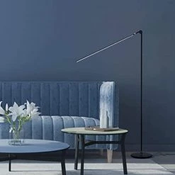 Libra 64 .5 in. Black Floor Lamp with Built-in 3 Mode Dimmer by Brightech -Brightech Sales black brightech floor lamps fl lbra blk 1f 1000