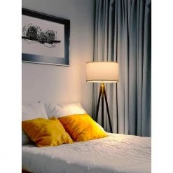 Levi 61 in. Black LED Tripod Floor Lamp with Drum Fabric Shade by Brightech 12 Levi 61 in. Black LED Tripod Floor Lamp with Drum Fabric Shade by Brightech -Brightech Sales black brightech floor lamps fl levi 1f 1000