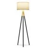 Levi 61 in. Black LED Tripod Floor Lamp with Drum Fabric Shade by Brightech 1 Levi 61 in. Black LED Tripod Floor Lamp with Drum Fabric Shade by Brightech -Brightech Sales black brightech floor lamps fl levi 64 1000