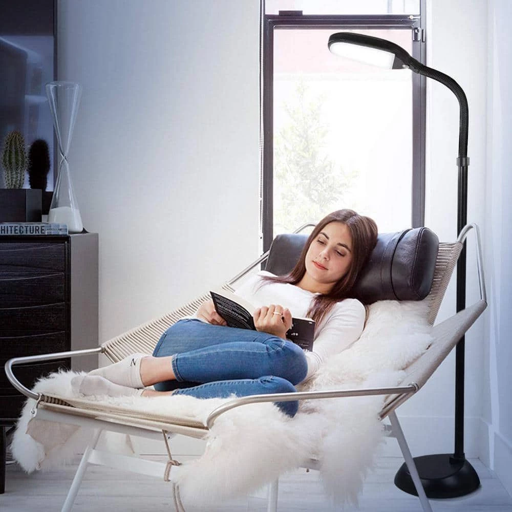 Litespan 53 in. Black LED Floor Lamp with Adjustable Goosebeck by Brightech 7 Litespan 53 in. Black LED Floor Lamp with Adjustable Goosebeck by Brightech - Image 5