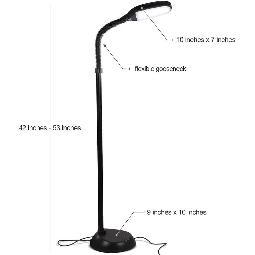 Litespan 53 in. Black LED Floor Lamp with Adjustable Goosebeck by Brightech 5 Litespan 53 in. Black LED Floor Lamp with Adjustable Goosebeck by Brightech - Image 3