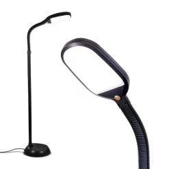 Litespan 53 in. Black LED Floor Lamp with Adjustable Goosebeck by Brightech