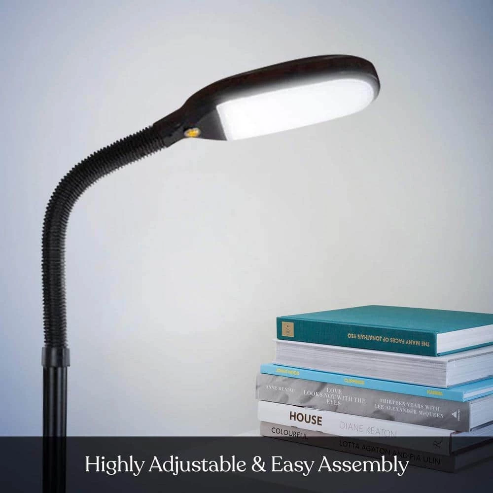 Litespan 53 in. Brown Adjustable Gooseneck Pole Floor Lamp by Brightech 5 Litespan 53 in. Brown Adjustable Gooseneck Pole Floor Lamp by Brightech - Image 3