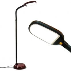 Litespan 53 in. Brown Adjustable Gooseneck Pole Floor Lamp by Brightech