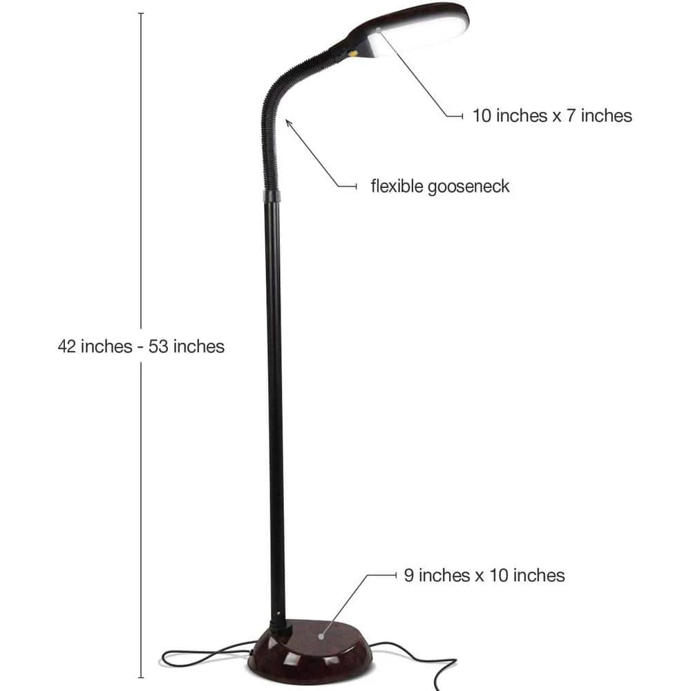 Litespan 53 in. Brown Adjustable Gooseneck Pole Floor Lamp by Brightech 4 Litespan 53 in. Brown Adjustable Gooseneck Pole Floor Lamp by Brightech - Image 2