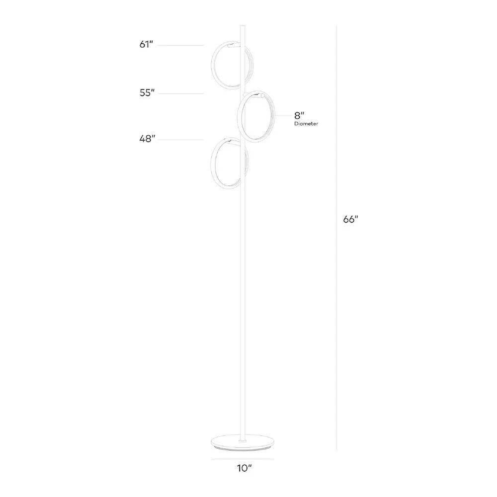 Saturn 66 in. Black Tall LED Tree Standing Floor Lamp by Brightech 9 Saturn 66 in. Black Tall LED Tree Standing Floor Lamp by Brightech - Image 7