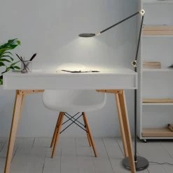 Sage 2- in-One 68 in. Black LED Reading Floor Lamp with 3 Brightness Settings by Brightech -Brightech Sales black brightech floor lamps fl sge blk 4f 1000