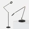 Sage 2- in-One 68 in. Black LED Reading Floor Lamp with 3 Brightness Settings by Brightech -Brightech Sales black brightech floor lamps fl sge blk 64 1000