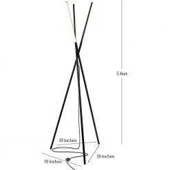 Stix 60 in. Black Tripod LED Floor Lamp with 3 Lights by Brightech 12 Stix 60 in. Black Tripod LED Floor Lamp with 3 Lights by Brightech -Brightech Sales black brightech floor lamps fl stx blk 44 1000