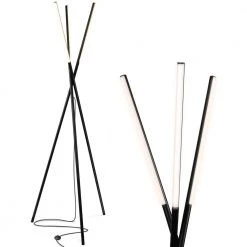 Stix 60 in. Black Tripod LED Floor Lamp with 3 Lights by Brightech