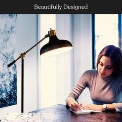 Wyatt 60 in. Black LED Floor Lamp with Adjustable Arm by Brightech -Brightech Sales black brightech floor lamps fl wyt blk 1f 1000