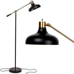 Wyatt 60 in. Black LED Floor Lamp with Adjustable Arm by Brightech