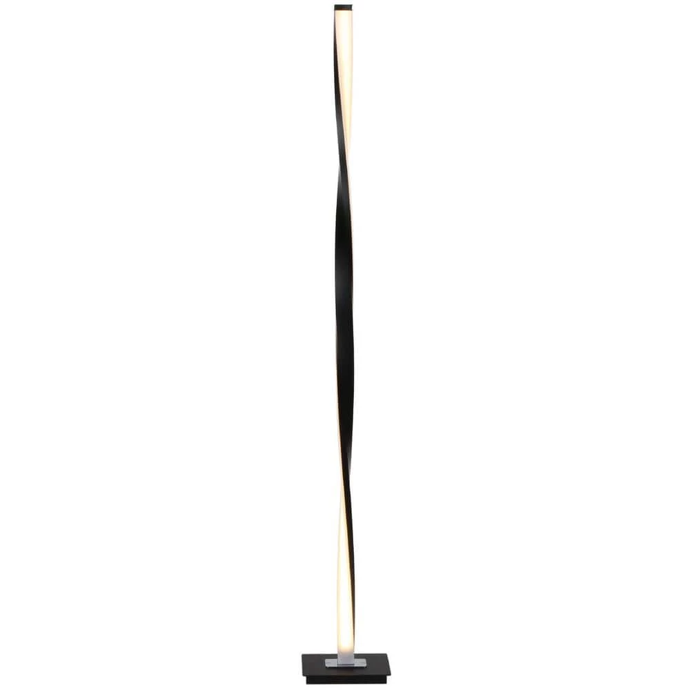 Helix 48 in. Black Modern LED Floor Lamp by Brightech 3 Helix 48 in. Black Modern LED Floor Lamp by Brightech