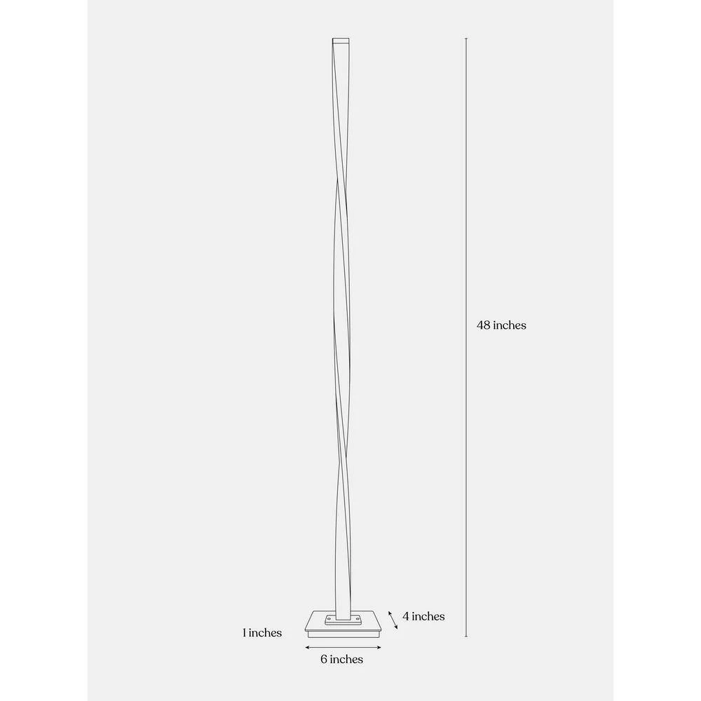 Helix 48 in. Black Modern LED Floor Lamp by Brightech 8 Helix 48 in. Black Modern LED Floor Lamp by Brightech - Image 6