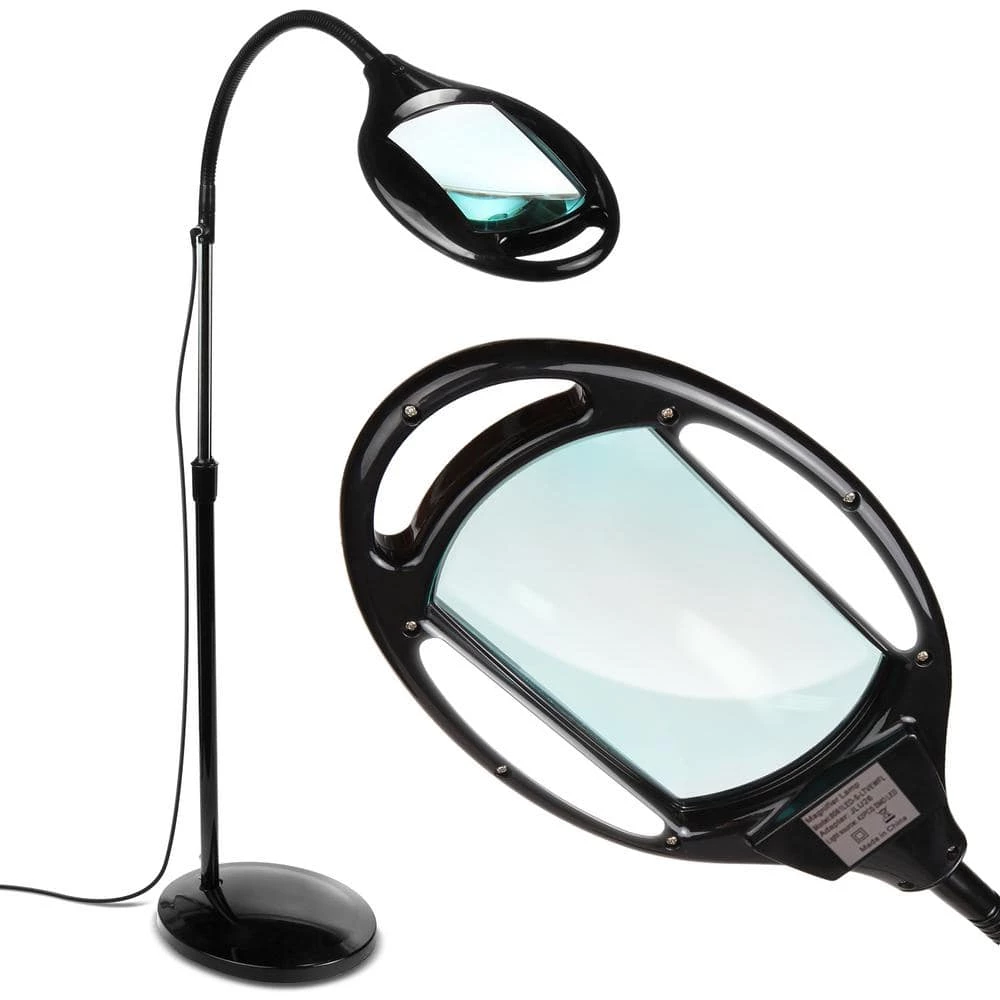 Lightview 44 in. Black 3 Diopter Magnifier Floor Lamp. by Brightech 3 Lightview 44 in. Black 3 Diopter Magnifier Floor Lamp. by Brightech