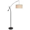Grayson 84 in. Black Arc LED Floor Lamp with Adjustable Arm by Brightech -Brightech Sales black brightech floor lamps sf 08jf u18y 64 1000