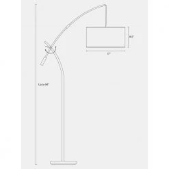 Grayson 84 in. Black Arc LED Floor Lamp with Adjustable Arm by Brightech -Brightech Sales black brightech floor lamps sf 08jf u18y fa 1000