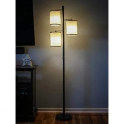 Liam 74 in. Black Dimmable Lantern Tree LED Floor Lamp by Brightech -Brightech Sales black brightech floor lamps wa xqbr ei2z 44 1000