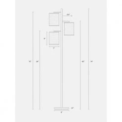 Liam 74 in. Black Dimmable Lantern Tree LED Floor Lamp by Brightech -Brightech Sales black brightech floor lamps wa xqbr ei2z 76 1000