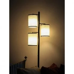 Liam 74 in. Black Dimmable Lantern Tree LED Floor Lamp by Brightech -Brightech Sales black brightech floor lamps wa xqbr ei2z fa 1000