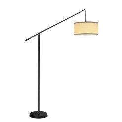 Hudson 2nd Edition 70 in. Black Arc LED Floor Lamp by Brightech
