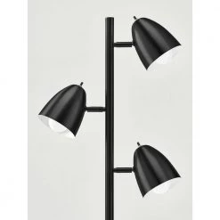 Jacob 64 in. Black Tree LED Floor Lamp with 3 Adjustable Lights by Brightech -Brightech Sales black brightech floor lamps xf stb2 onl3 fa 1000