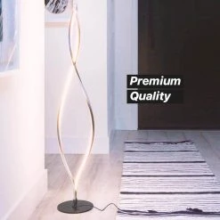 Twist 43 in. Black Spiral LED Floor Lamp by Brightech 10 Twist 43 in. Black Spiral LED Floor Lamp by Brightech -Brightech Sales black brightech floor lamps xr fuek jxym 4f 1000