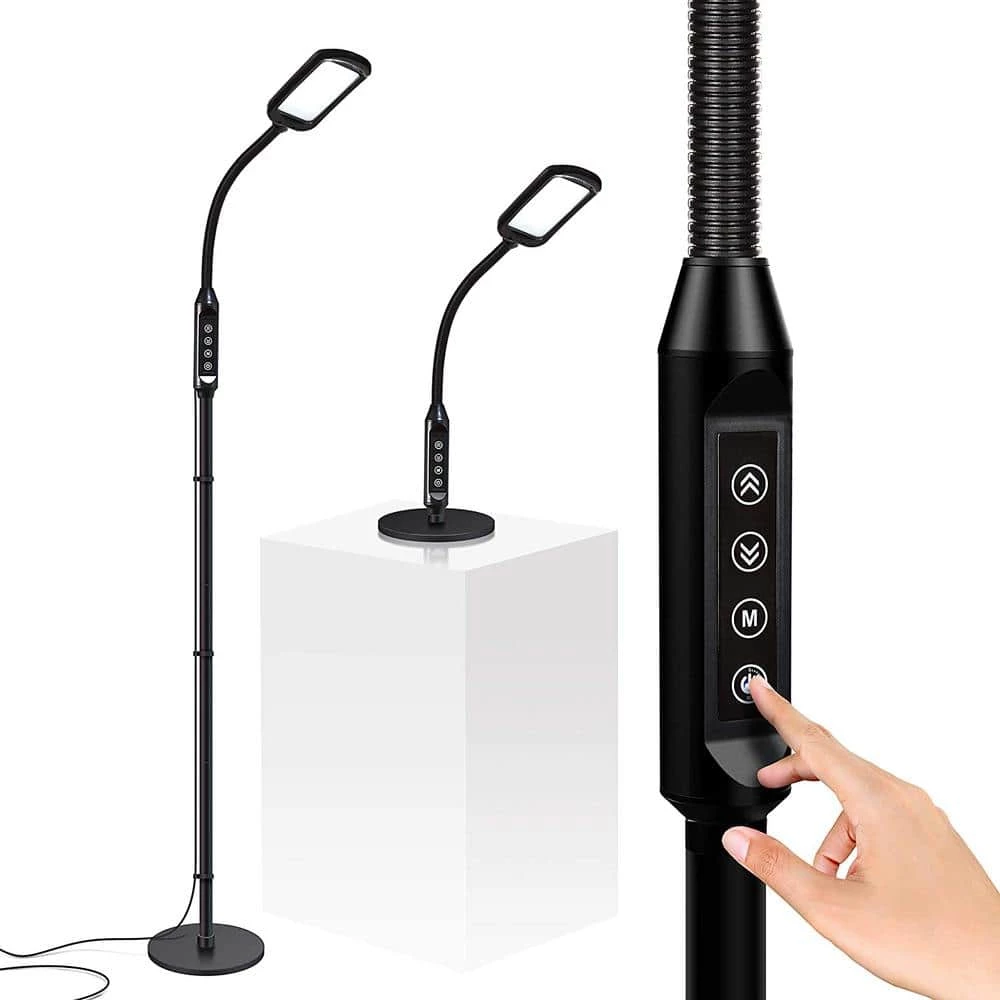 Litespan 56 in. Black 2-in-1 Floor and Desk LED Lamp with Adjustable Gooseneck by Brightech 3 Litespan 56 in. Black 2-in-1 Floor and Desk LED Lamp with Adjustable Gooseneck by Brightech