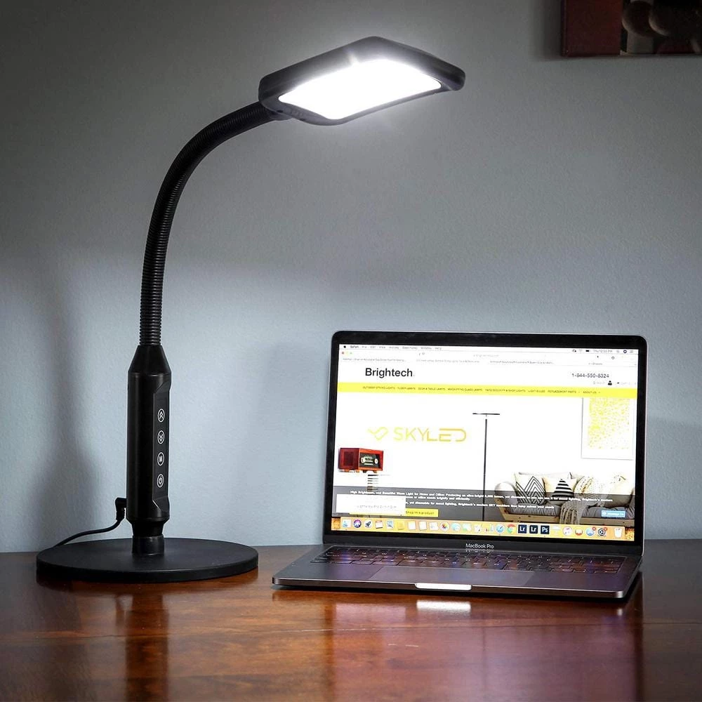 Litespan 56 in. Black 2-in-1 Floor and Desk LED Lamp with Adjustable Gooseneck by Brightech 8 Litespan 56 in. Black 2-in-1 Floor and Desk LED Lamp with Adjustable Gooseneck by Brightech - Image 6