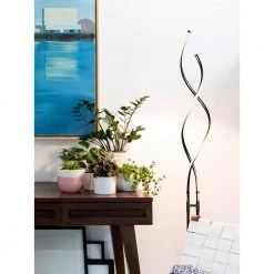 Embrace 60 in. Black Modern LED Spiral 2 in 1 Floor and Table Lamp by Brightech -Brightech Sales black brightech floor lamps yp ry1z 9x9a 44 1000