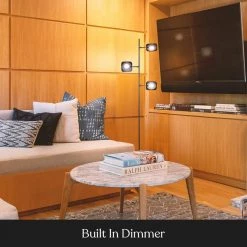 Tree 60 in. Black LED Floor Lamp with Dimmable and Adjustable Panels by Brightech -Brightech Sales black brightech floor lamps yt uhyz 7by5 4f 1000