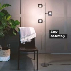 Tree 60 in. Black LED Floor Lamp with Dimmable and Adjustable Panels by Brightech -Brightech Sales black brightech floor lamps yt uhyz 7by5 fa 1000