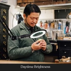 Lightview Pro 33 in. Black LED Adjustable Clamp 2.25 x Magnifying Desk Lamp by Brightech 12 Lightview Pro 33 in. Black LED Adjustable Clamp 2.25 x Magnifying Desk Lamp by Brightech -Brightech Sales black brightech lamp bases gr bk53 40y3 44 1000