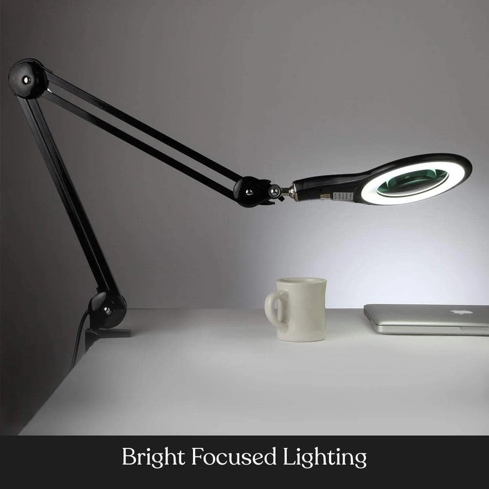 Lightview Pro 33 in. Black LED Adjustable Clamp 2.25 x Magnifying Desk Lamp by Brightech 5 Lightview Pro 33 in. Black LED Adjustable Clamp 2.25 x Magnifying Desk Lamp by Brightech - Image 3