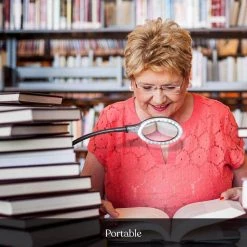 LightView Flex 16 in. Black Magnifying 2-In-1 LED Desk Lamp with Clamp and Heavy Base by Brightech -Brightech Sales black brightech lamp bases kv f70c c2bh 4f 1000