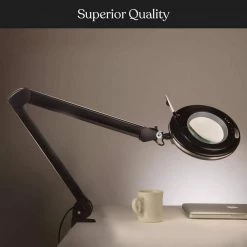 Lightview 29 in. Black Screw Clamp Dimmable - 5 Diopter by Brightech -Brightech Sales black brightech lamp bases vw 492f ctp2 4f 1000