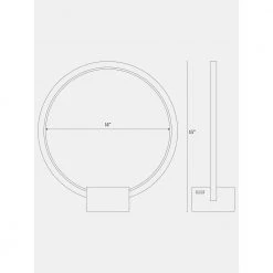 Circle 15 in. Black Modern LED Table Lamp with USB Port by Brightech -Brightech Sales black brightech lamp bases za 6b6v 2qvu fa 1000