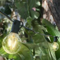 Outdoor 26 ft. Plug-In Globe Bulb LED String Light by Brightech -Brightech Sales black brightech string lights 2 x jl 3bb7 x0uz 44 1000