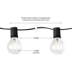 Outdoor 26 ft. Plug-In Globe Bulb LED String Light by Brightech -Brightech Sales black brightech string lights 2 x jl 3bb7 x0uz 4f 1000