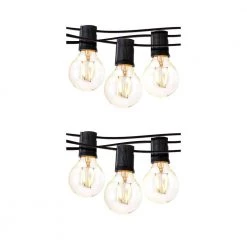 Outdoor 26 ft. Plug-In Globe Bulb LED String Light by Brightech