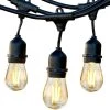 Indoor/Outdoor 48 ft. Plug-In Ambience Pro Edison LED Edison Bulb String Lights, Black (3-Pack) by Brightech -Brightech Sales black brightech string lights 3xamb2w48sw 64 1000