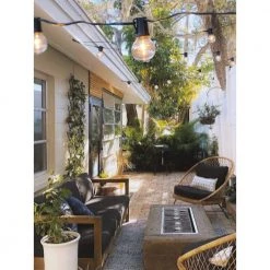 Ambience Pro Globe Outdoor 27 ft. L Solar 1-Watt G40 Globe Bulb Non Hanging String Light 3000k by Brightech -Brightech Sales black brightech string lights 43 xu1e vijp 1f 1000