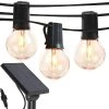 Ambience Pro Globe Outdoor 27 ft. L Solar 1-Watt G40 Globe Bulb Non Hanging String Light 3000k by Brightech -Brightech Sales black brightech string lights 43 xu1e vijp 64 1000