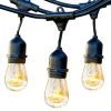 Ambience Outdoor 24 ft. Plug in LED S14 Edison Bulb String Light by Brightech -Brightech Sales black brightech string lights amb 11w 24 64 1000