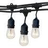 Ambience Pro Outdoor 48 ft. L Plug-in Incandescent 11-Watt S14 Edison Bulb Hanging String Light by Brightech 2 Ambience Pro Outdoor 48 ft. L Plug-in Incandescent 11-Watt S14 Edison Bulb Hanging String Light by Brightech -Brightech Sales black brightech string lights amb 11w 48 64 1000