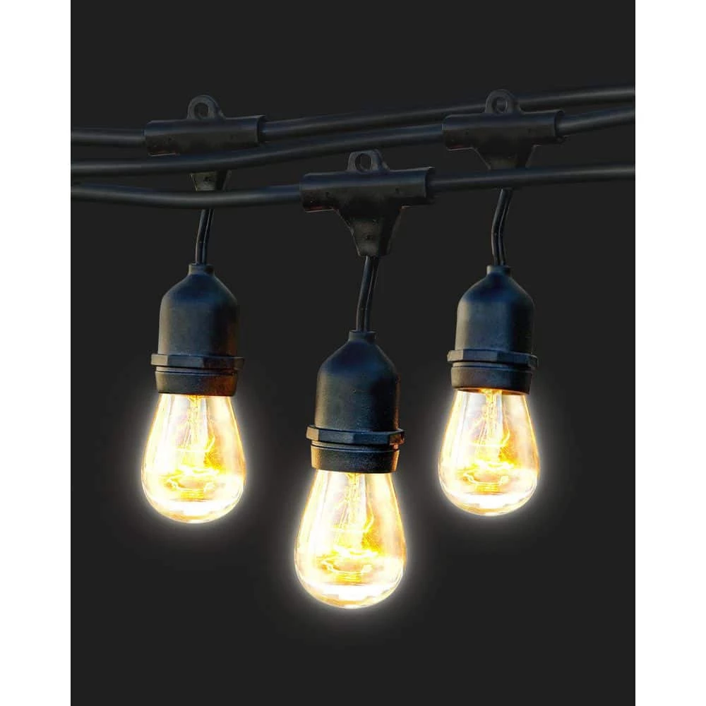 Ambience Pro Outdoor 48 ft. L Plug-in Incandescent 11-Watt S14 Edison Bulb Hanging String Light by Brightech 5 Ambience Pro Outdoor 48 ft. L Plug-in Incandescent 11-Watt S14 Edison Bulb Hanging String Light by Brightech - Image 3