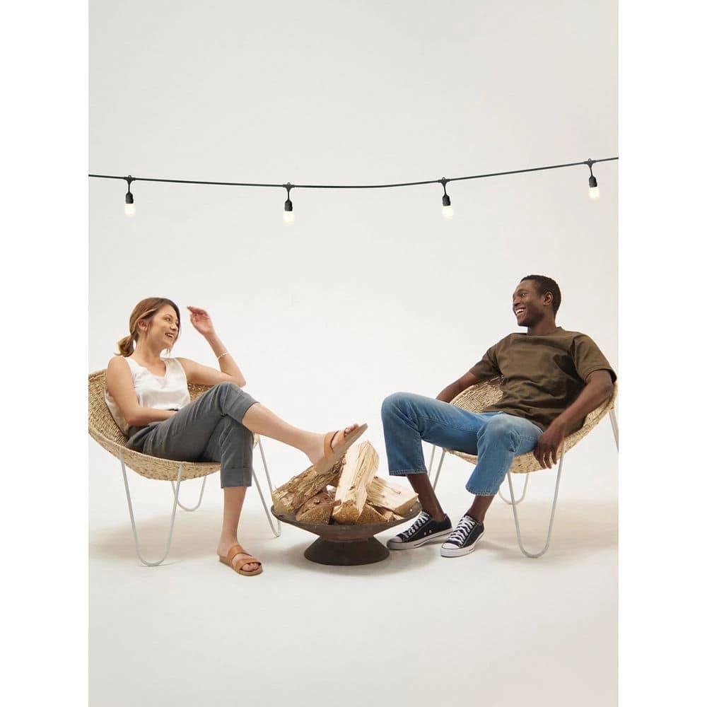 Ambience Pro Outdoor 48 ft. L Plug-in Incandescent 11-Watt S14 Edison Bulb Hanging String Light by Brightech 4 Ambience Pro Outdoor 48 ft. L Plug-in Incandescent 11-Watt S14 Edison Bulb Hanging String Light by Brightech - Image 2