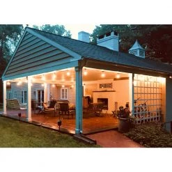 Ambience Pro Outdoor 24 ft. Plug in Waterproof Hanging 2W LED S14 Edison Bulb String Light 3000k by Brightech 12 Ambience Pro Outdoor 24 ft. Plug in Waterproof Hanging 2W LED S14 Edison Bulb String Light 3000k by Brightech -Brightech Sales black brightech string lights amb 2w 24 nw 1f 1000