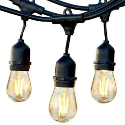 Ambience Pro Outdoor 24 ft. Plug in Waterproof Hanging 2-Watt LED S14 Edison Bulb String Light by Brightech