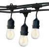 Ambience Pro Outdoor 48 ft. Plug-In LED 2-Watt S14 Edison Bulb Hanging String Light 2700k by Brightech 2 Ambience Pro Outdoor 48 ft. Plug-In LED 2-Watt S14 Edison Bulb Hanging String Light 2700k by Brightech -Brightech Sales black brightech string lights amb 2w 48 sw 64 1000
